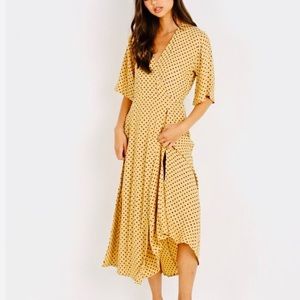Faithfull The Brand Rivera Midi Dot Wrap Dress